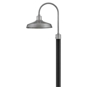 Spire 16" One Light Large Post Mount Lantern, Antique Brushed Aluminum