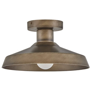 Spire 12" One Light Small Flush Mount, Burnished Bronze