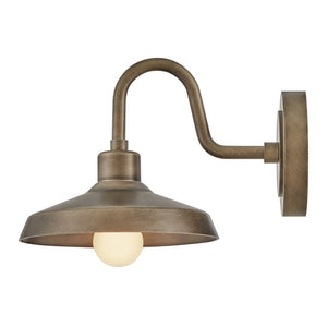 Spire 9" One Light Small Wall Mount Barn Light, Burnished Bronze