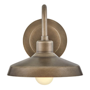 Spire 9" One Light Small Wall Mount Barn Light, Burnished Bronze