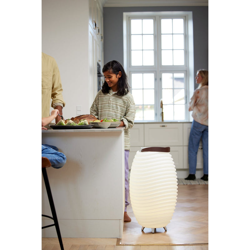 Synergy 16" Cordless Rechargeable Indoor/Outdoor Speaker Lamp, White