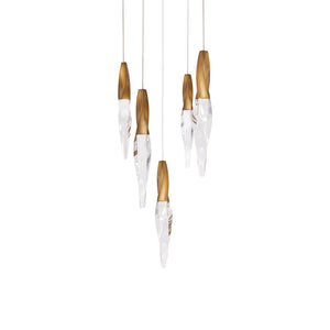 Kindjal 17'' LED Pendant, Aged Brass - Main Product Image.jpg