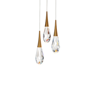 Hibiscus 12'' LED Pendant, Aged Brass - Main Product Image.jpg