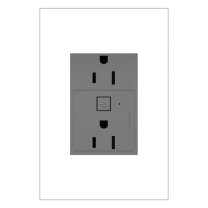 adorne® WNAR153M1 15A Smart Outlet with Netatmo Plus-Size, Magnesium