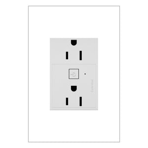 adorne® WNAR153W1 15A Smart Outlet with Netatmo Plus-Size, White