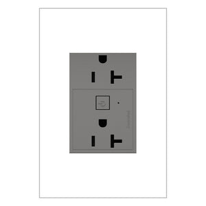 adorne® WNAR203M1 20A Smart Outlet with Netatmo, Plus-Size, Magnesium