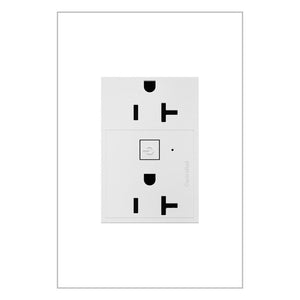adorne® WNAR203W1 20A Smart Outlet with Netatmo, Plus-Size, White