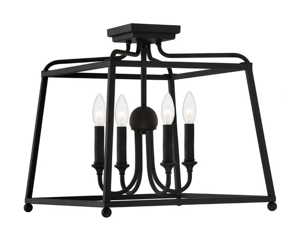 Sylvain 16'' Four Light Semi Flush Mount, Black - Alternate Product Image 1.jpg