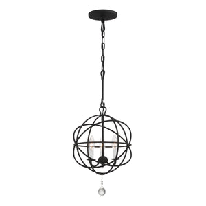 Soleil 12.5'' Three Light Mini Chandelier, Black - Main Product Image.jpg