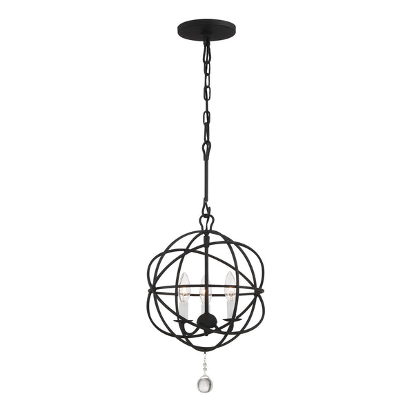 Soleil 12.5'' Three Light Mini Chandelier, Black - Main Product Image.jpg