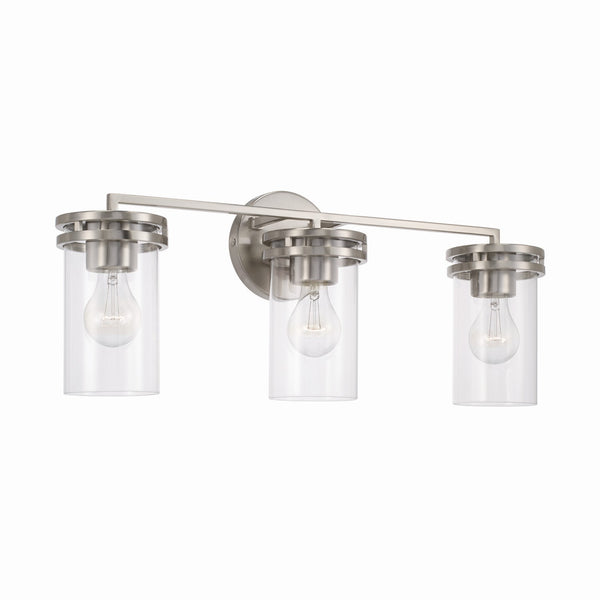 Loren 24" Three Light Vanity, Brushed Nickel