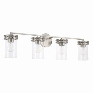 Loren 33.5" Four Light Vanity, Brushed Nickel