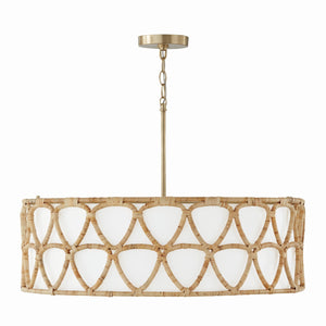 Tatum 28'' Four Light Pendant, Matte Brass - Main Product Image.jpg