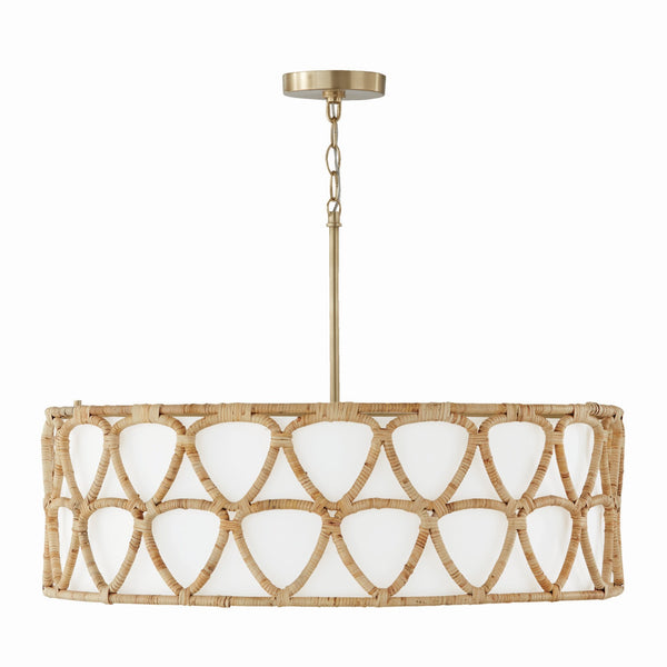 Tatum 28'' Four Light Pendant, Matte Brass - Main Product Image.jpg