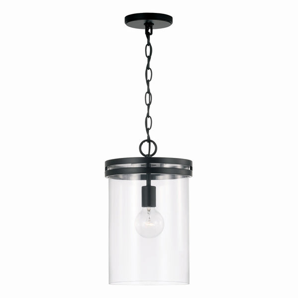 Loren 9.25" One Light Pendant, Matte Black