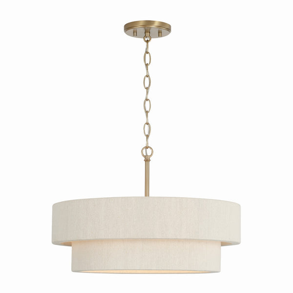 Bryn 20" Four Light Pendant, Matte Brass