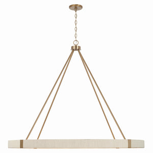 Bryn 47.75" 12 Light Chandelier, Matte Brass