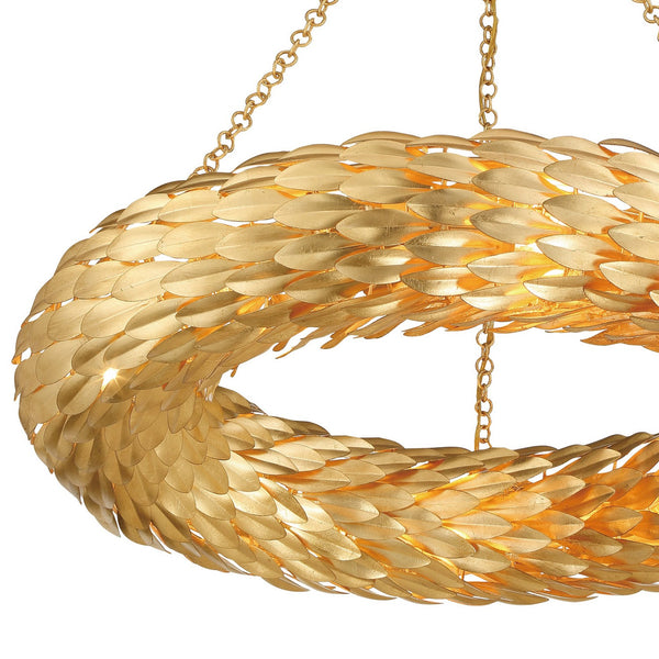 Laurel 33.5'' Eight Light Pendant, Antique Gold Alt 4.jpg