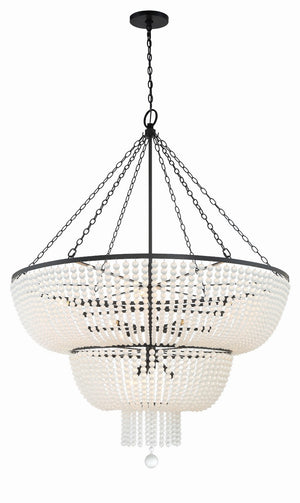 Kylie 48.5'' 15 Light Chandelier, Matte Black - Alternate Product Image 1.jpg