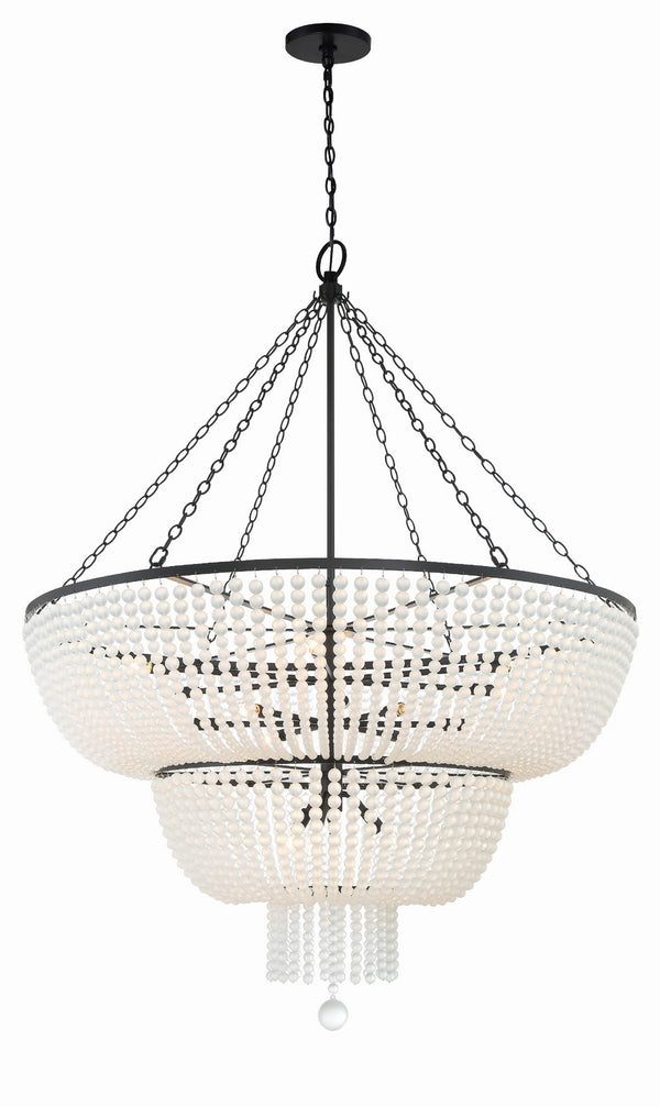 Kylie 48.5'' 15 Light Chandelier, Matte Black - Alternate Product Image 1.jpg