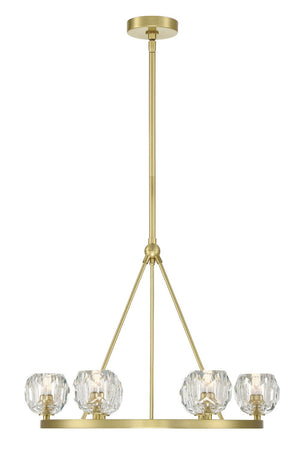 Araceli 24'' 6 Light LED Chandelier, Soft Brass Clear - Main Product Image.jpg