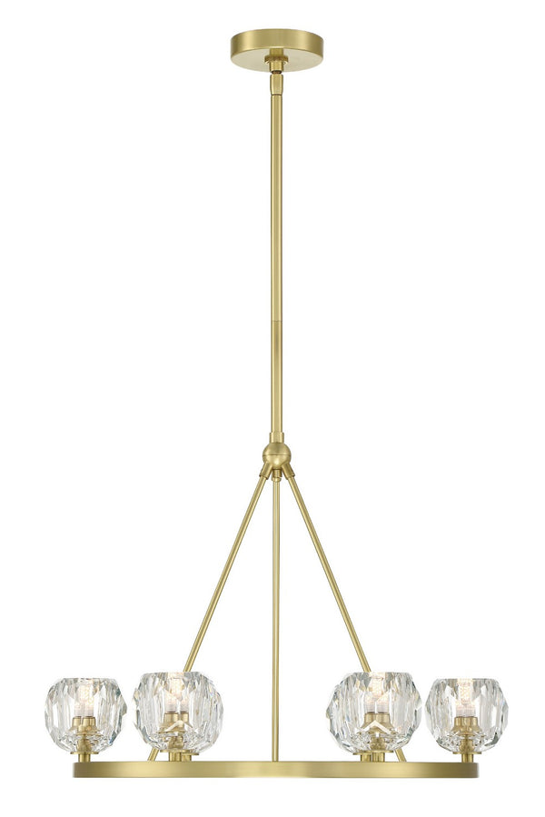 Araceli 24'' 6 Light LED Chandelier, Soft Brass Clear - Main Product Image.jpg