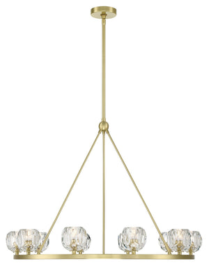 Araceli 36'' 10 Light LED Chandelier, Soft Brass Clear - Main Product Image.jpg