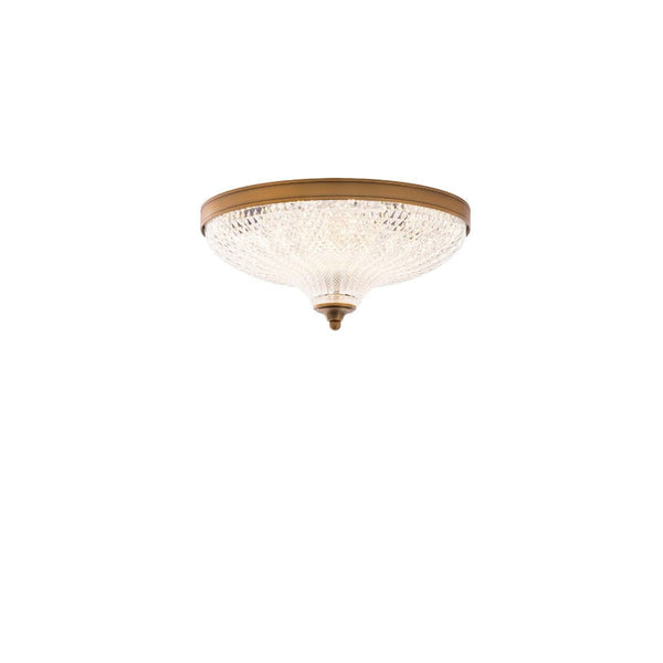 Roma 12'' LED Flush Mount, Aged Brass with Clear Optic Crystal - Main Product Image.jpg