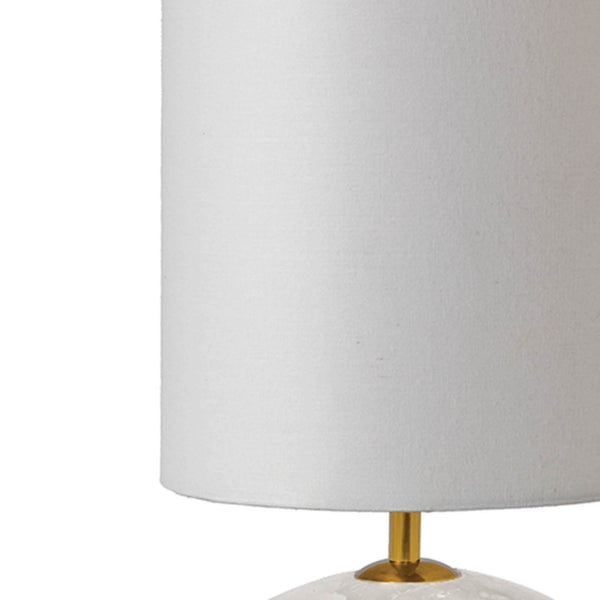 Alabaster Mini Orb 8" One Light Lamp, Natural Stone