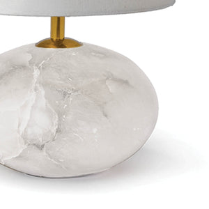 Alabaster Mini Orb 8" One Light Lamp, Natural Stone