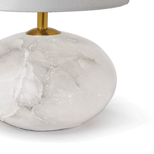 Alabaster Mini Orb 8" One Light Lamp, Natural Stone
