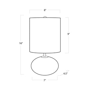 Alabaster Mini Orb 8" One Light Lamp, Natural Stone