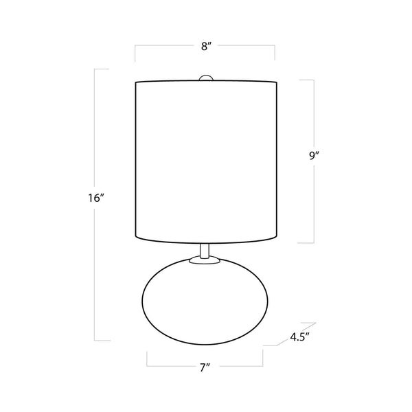 Alabaster Mini Orb 8" One Light Lamp, Natural Stone