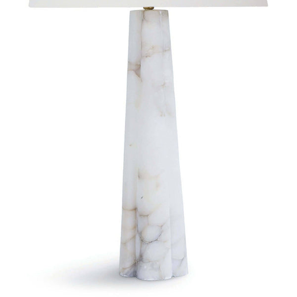 Quatrefoil Alabaster 18" One Light Table Large Lamp, Natural Stone