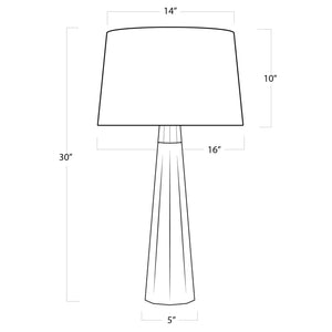 Beretta Concrete 16" One Light Table Lamp, Natural
