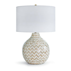 Chevron Bone 18" One Light Table Lamp, Natural