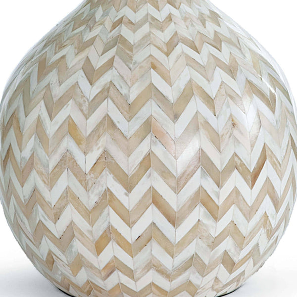 Chevron Bone 18" One Light Table Lamp, Natural