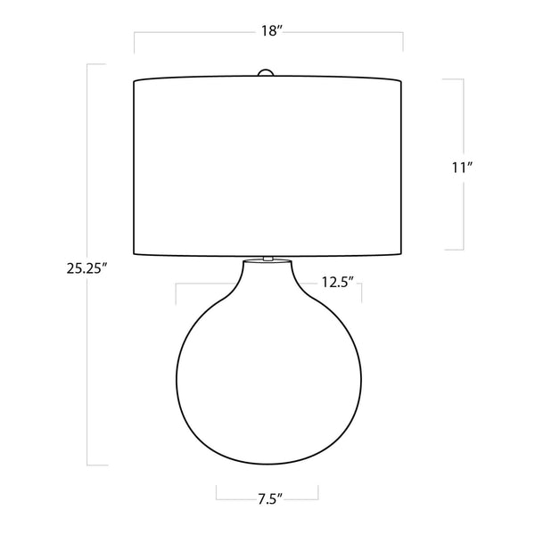 Chevron Bone 18" One Light Table Lamp, Natural