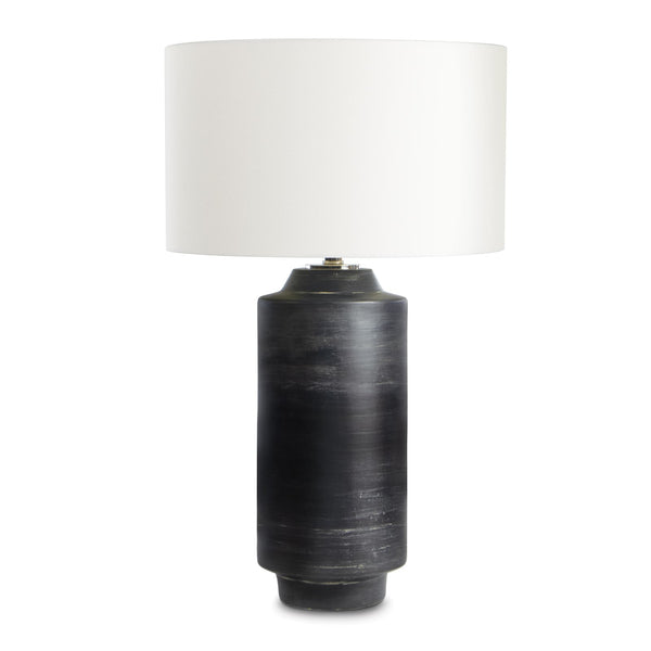 Dayton Ceramic 17" One Light Table Lamp, Ebony
