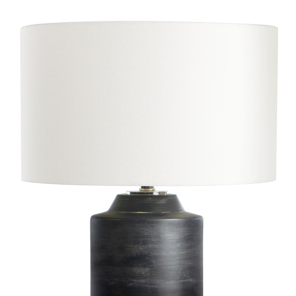Dayton Ceramic 17" One Light Table Lamp, Ebony