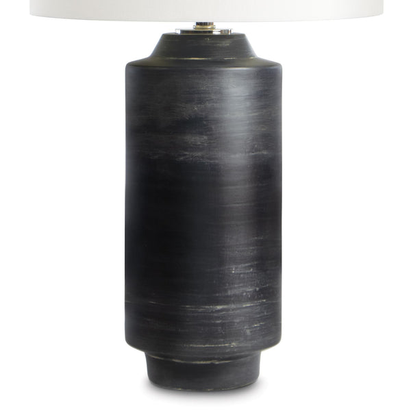 Dayton Ceramic 17" One Light Table Lamp, Ebony