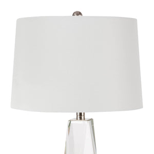 Angelica Crystal 14" One Light Table Small Lamp, Clear