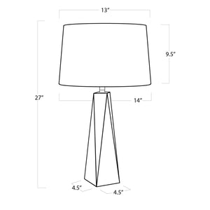 Angelica Crystal 14" One Light Table Small Lamp, Clear