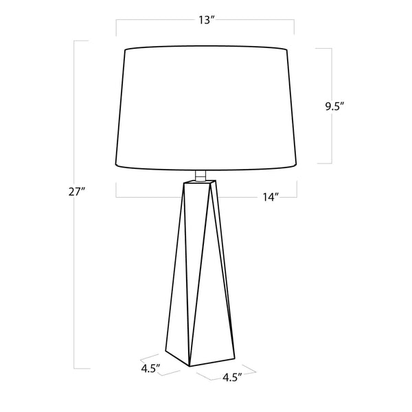 Angelica Crystal 14" One Light Table Small Lamp, Clear