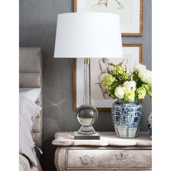 Stowe Crystal 18" One Light Table Lamp, Clear