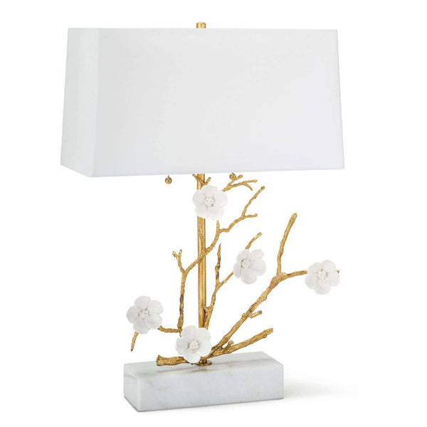 Cherise 17" Two Lights Horizontal Table Lamp, Gold