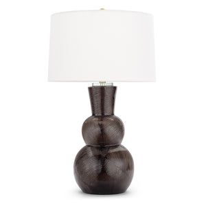 Hugo Ceramic 18" One Light Table Lamp, Black