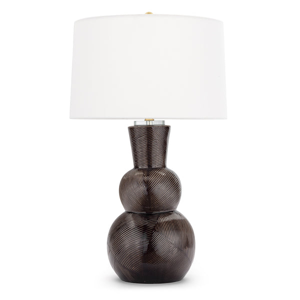 Hugo Ceramic 18" One Light Table Lamp, Black