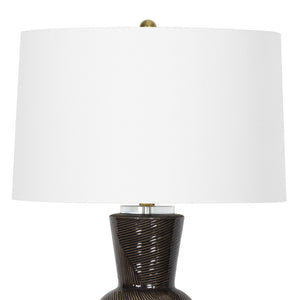 Hugo Ceramic 18" One Light Table Lamp, Black