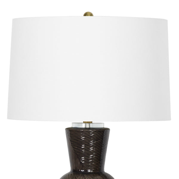 Hugo Ceramic 18" One Light Table Lamp, Black